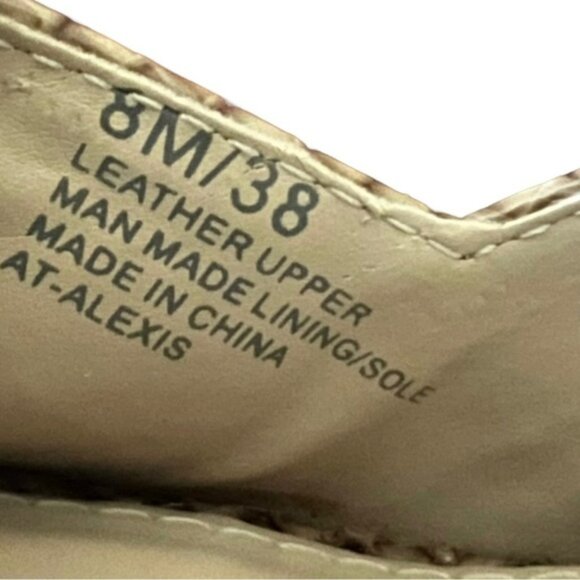 Arturo Chiang Alexis Textured‎ Leather Peep Toe Pumps Size 8 - Picture 12 of 13